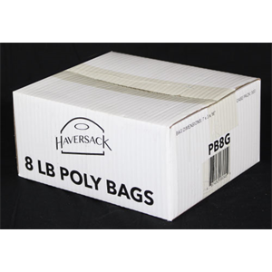 8lb Clear poly bag, 7x3x16, 500